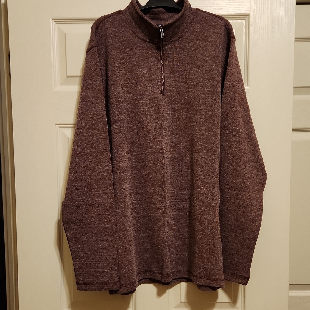 Men's Gap Reddish-Brown Zip-Up Sweater, Like New, XXL